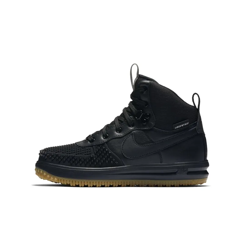 Nike Lunar Force 1 Duckboot Black Gum (GS) Black/Black-Metallic Silver-Anthracite (882842-001)