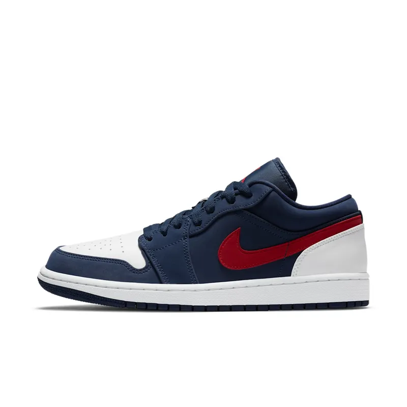 Jordan 1 Low USA Midnight Navy/Gym Red-White (CZ8454-400)