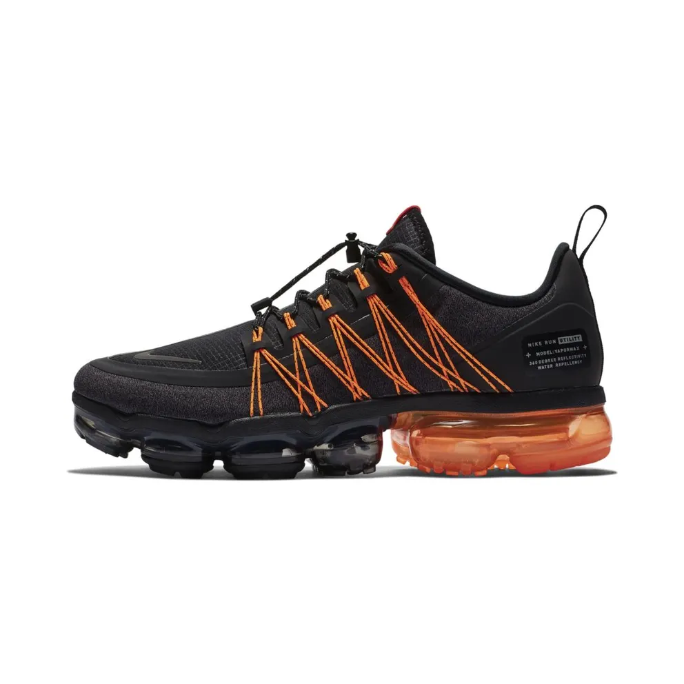 Nike Air VaporMax Run Utility Black Orange Black/Reflect Silver-Oil Grey (AQ8810-005)