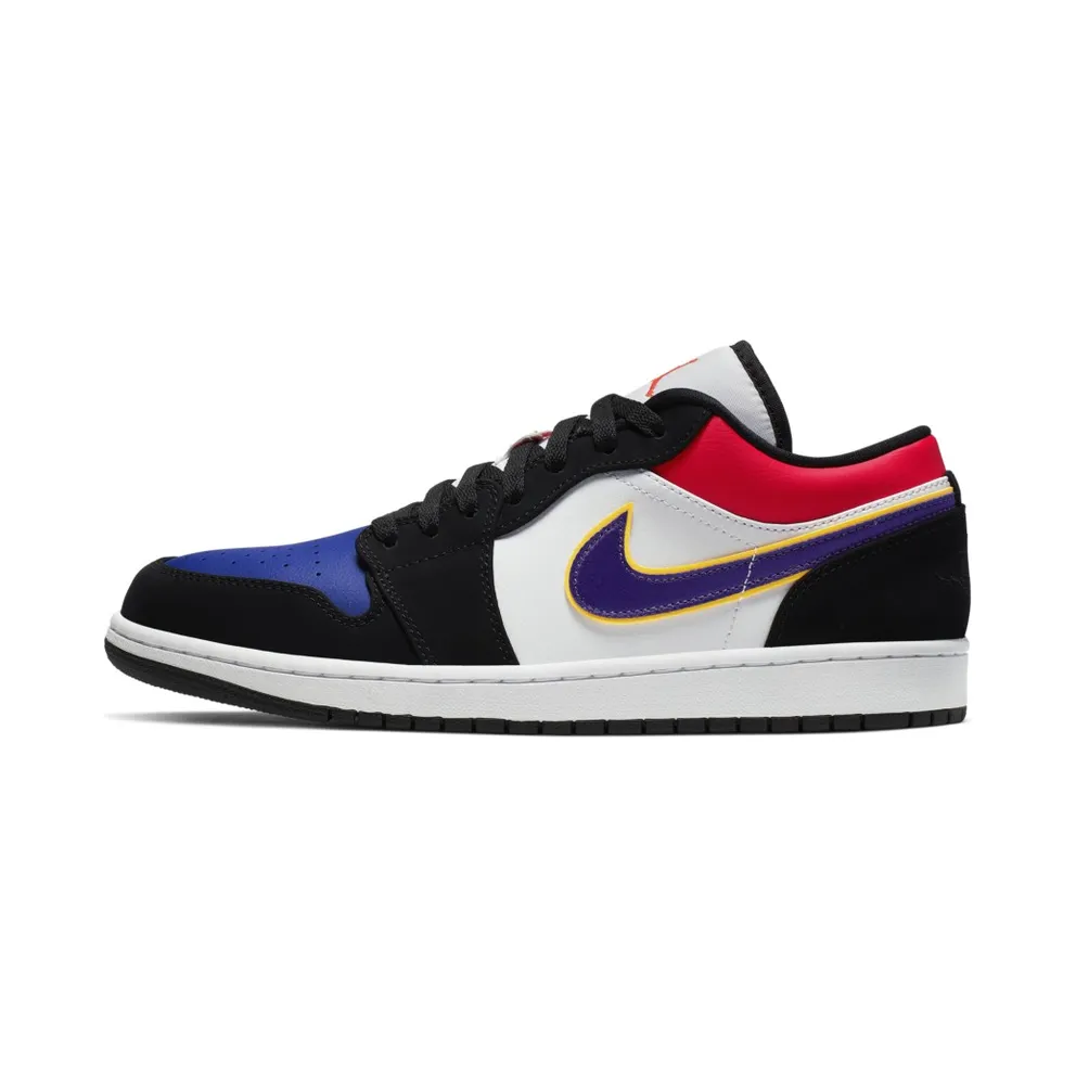 Jordan 1 Low Lakers Top 3 Black/Court Purple-University Gold-Bright Crimson-Game Royal-White (CJ9216-051)