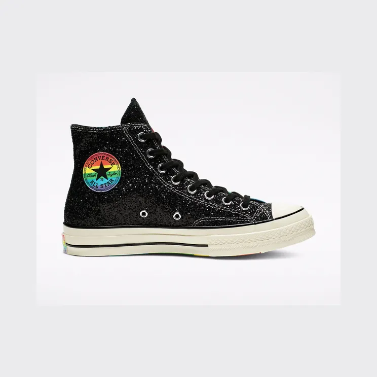Converse Chuck 70 Hi ‘Pride Shimmering Black Rainbow’ Black/Egret/Multi (165713C)