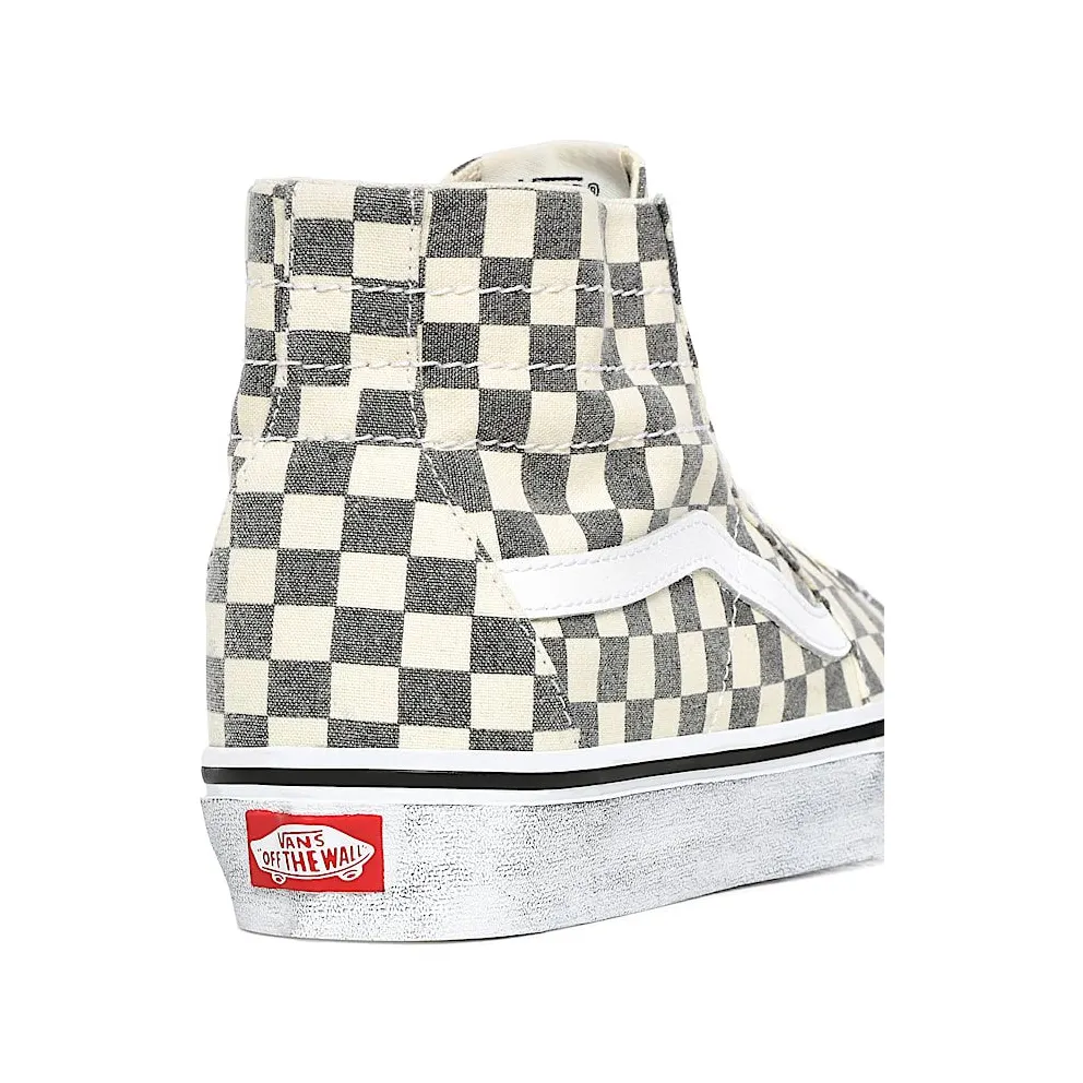 Vans Sk8-Hi Tapered Washed Asphalt True White Checkerboard (VN0A4U16HQE)