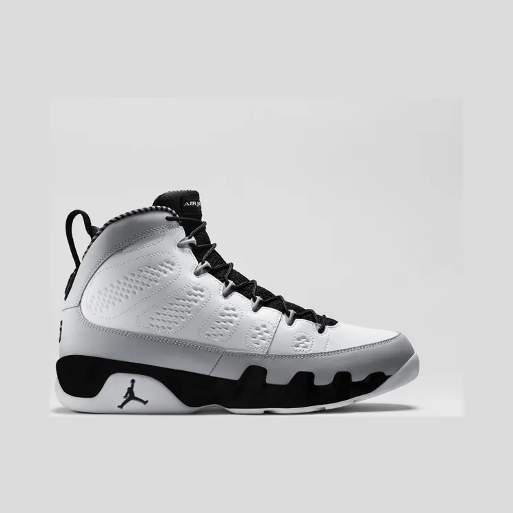 Air Jordan 9 Retro Birmingham Barons “White / Wolf Grey / Black” (302370-106)