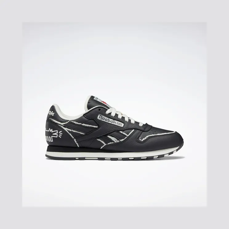 Reebok Keith Haring Classic Leather Schoenen Black / Chalk / Pure Grey 8