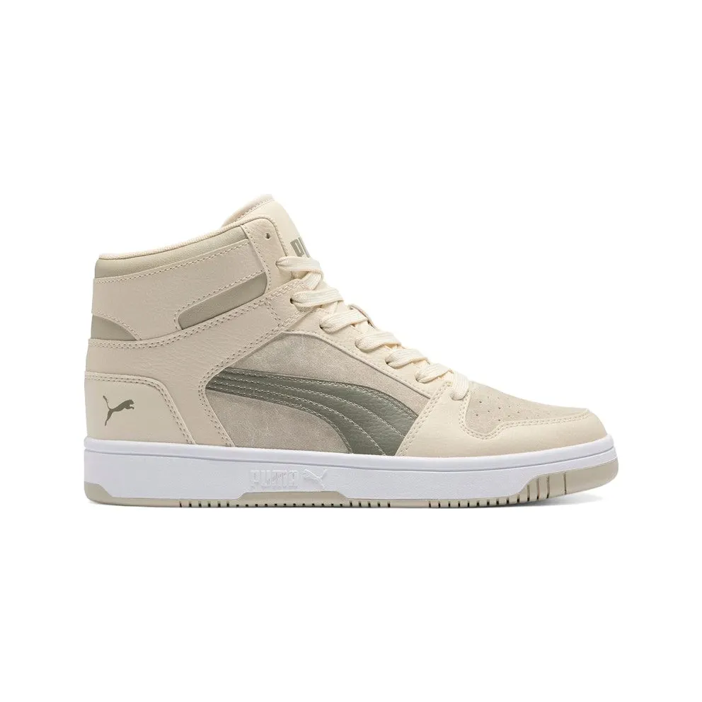 Puma Rebound Layup Washed Suede Alpine Snow Velvet Moss (401994-01)