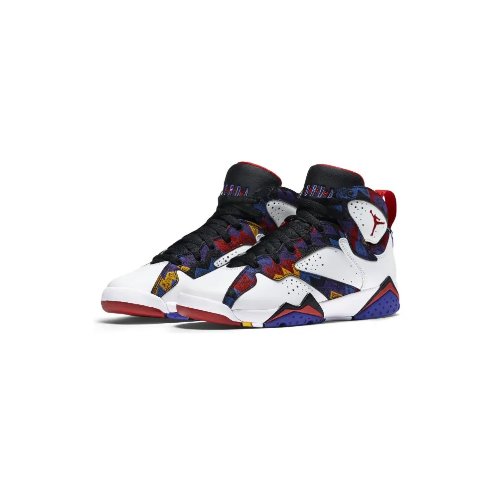 Jordan 7 Retro Nothing But Net (GS) White/University Red-Black-Bright Concord (304774-142)
