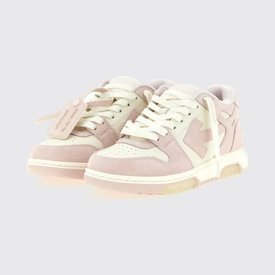 Off-White Out Of Office Suede Sneakers Pink (OWIA259S26LEA0040330)