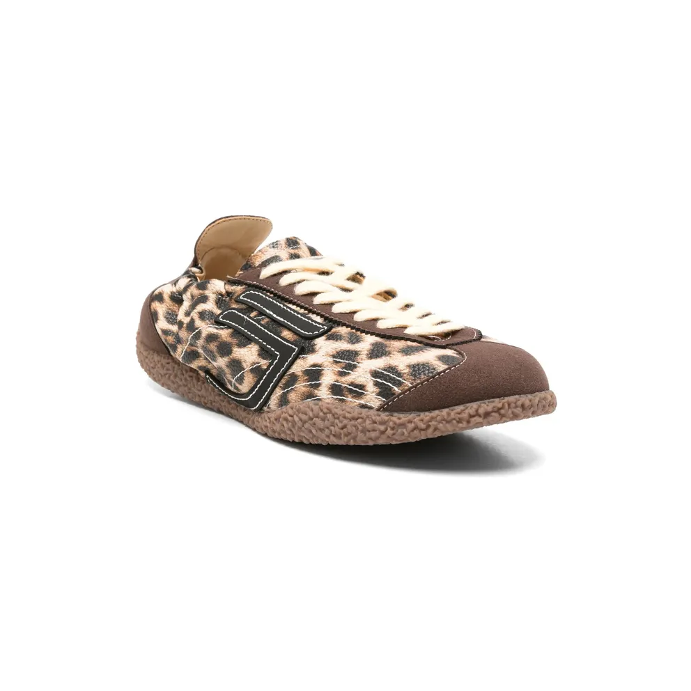 Puraai Leopard-print Lace-up “Brown/Black” (PU901C-007)
