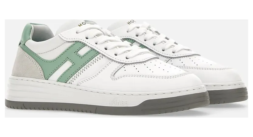 Sneakers Hogan H630 Green White Grey (HXW6300EU50ODZ0XPX)