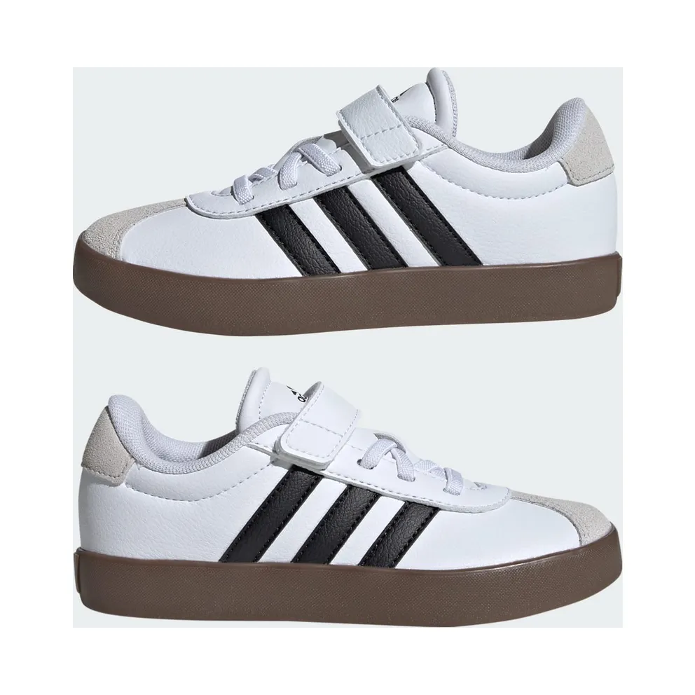 Adidas VL Court 3.0 Skateboard Shoes Kids Cloud White / Core Black / Grey One (ID9155)