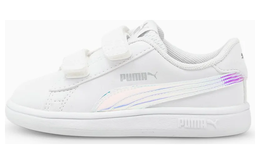 Puma Smash v2 Holo V Baby Weiß/Silber (385576-01)
