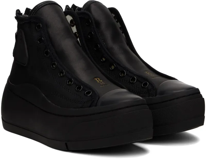 R13 Black Lace Free Kurt High-Top Bkmrb (R13S5032-001)