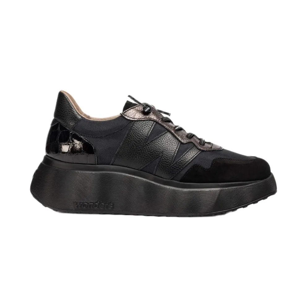 Wonders sneaker Black (A3631NEGROPLOMO36)