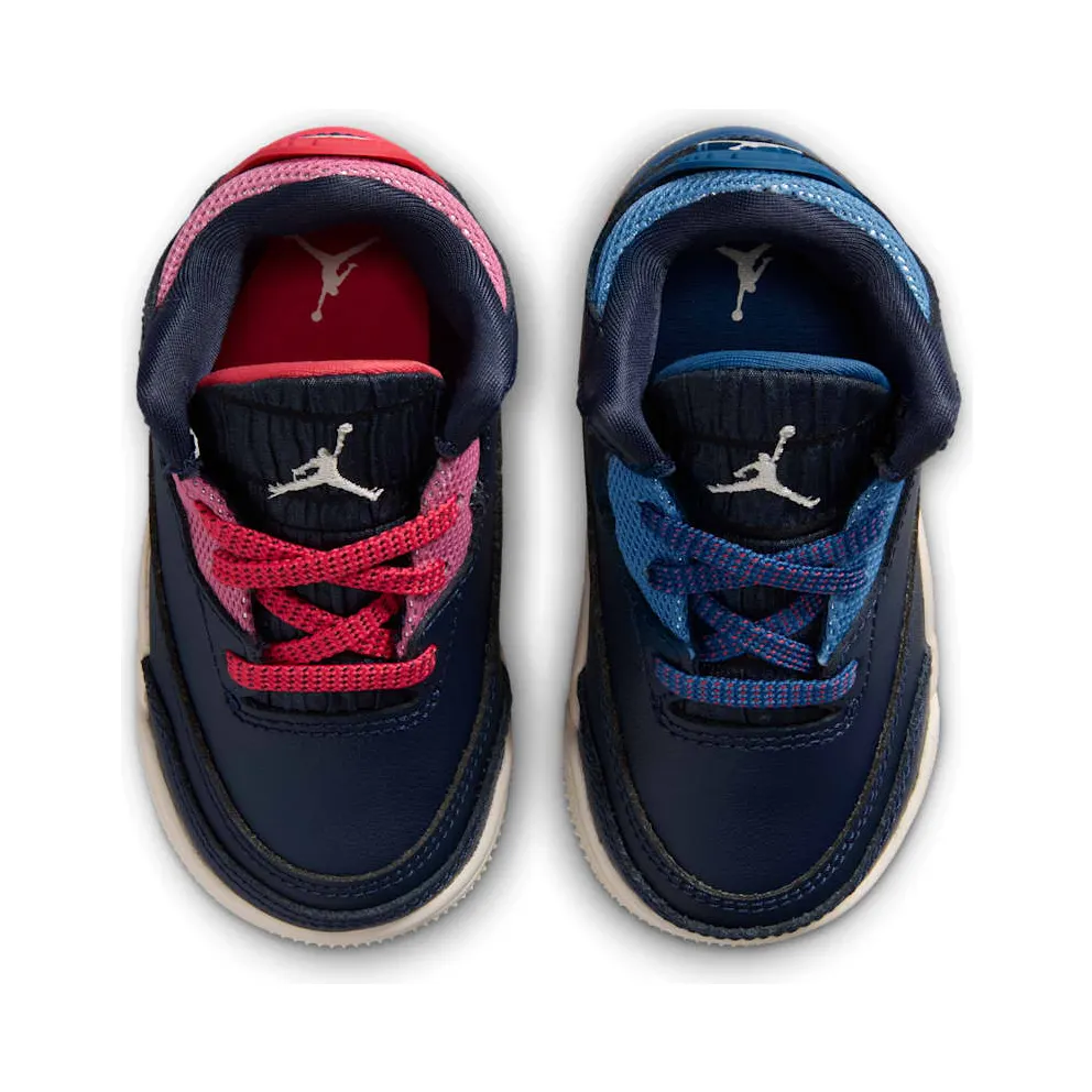 Air Jordan Three Obsidian / Track Red / Blue Beyond (HQ0782-400)