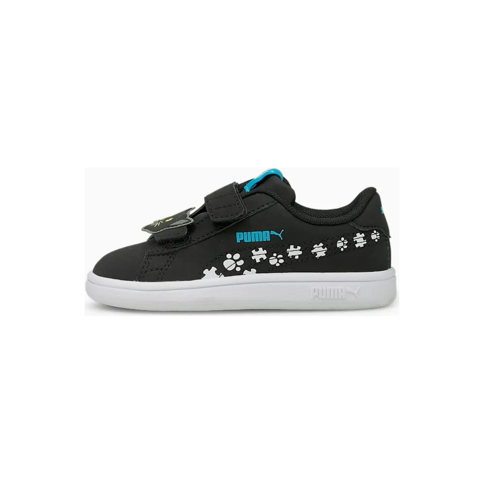 Puma Smash v2 Summer Animals babysneakers White/Black (368789-01)