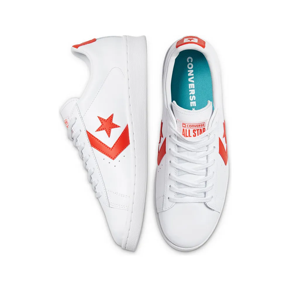 Converse Pro Leather Low Top White/bright Poppy/white (170756C)