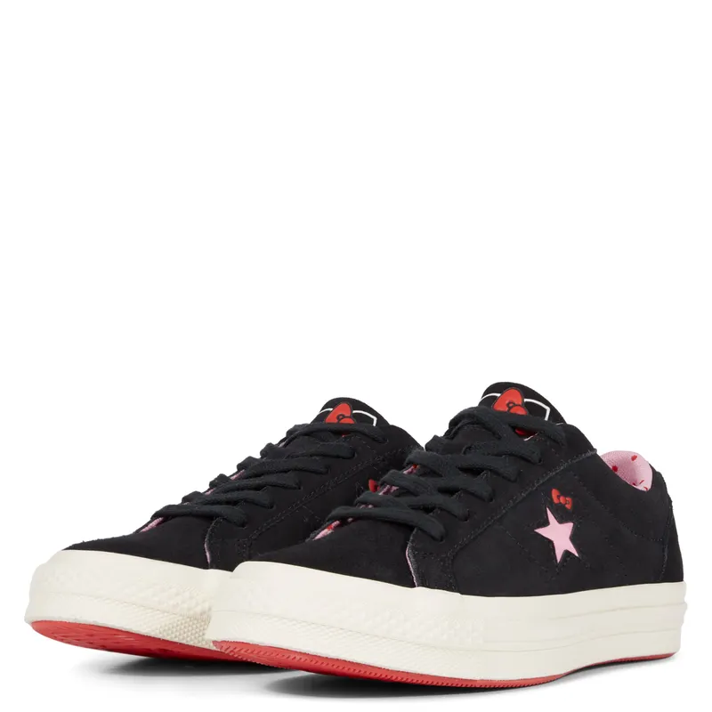 Converse One Star Ox Hello Kitty Black Black/Prism Pink-Egret (162938C)
