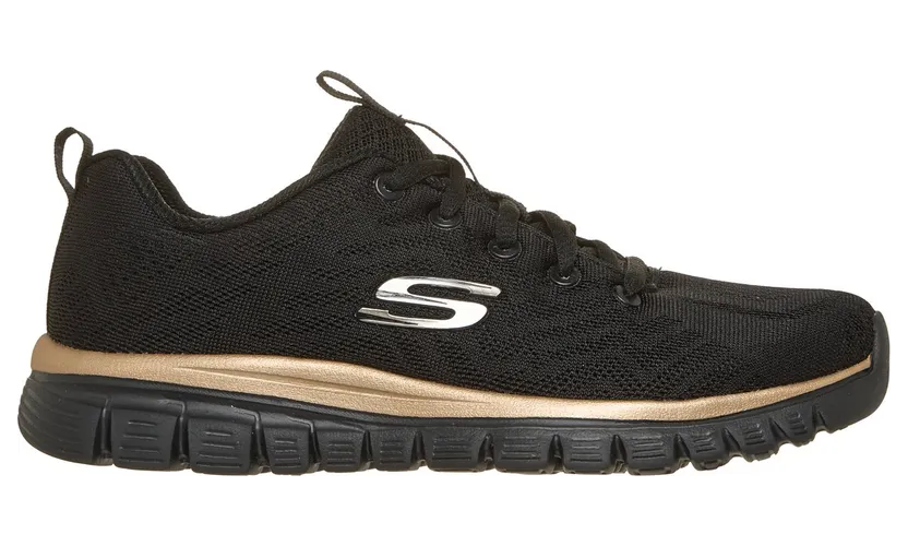 Skechers Graceful – Get Connected Sneaker Zwart/Roos Goud