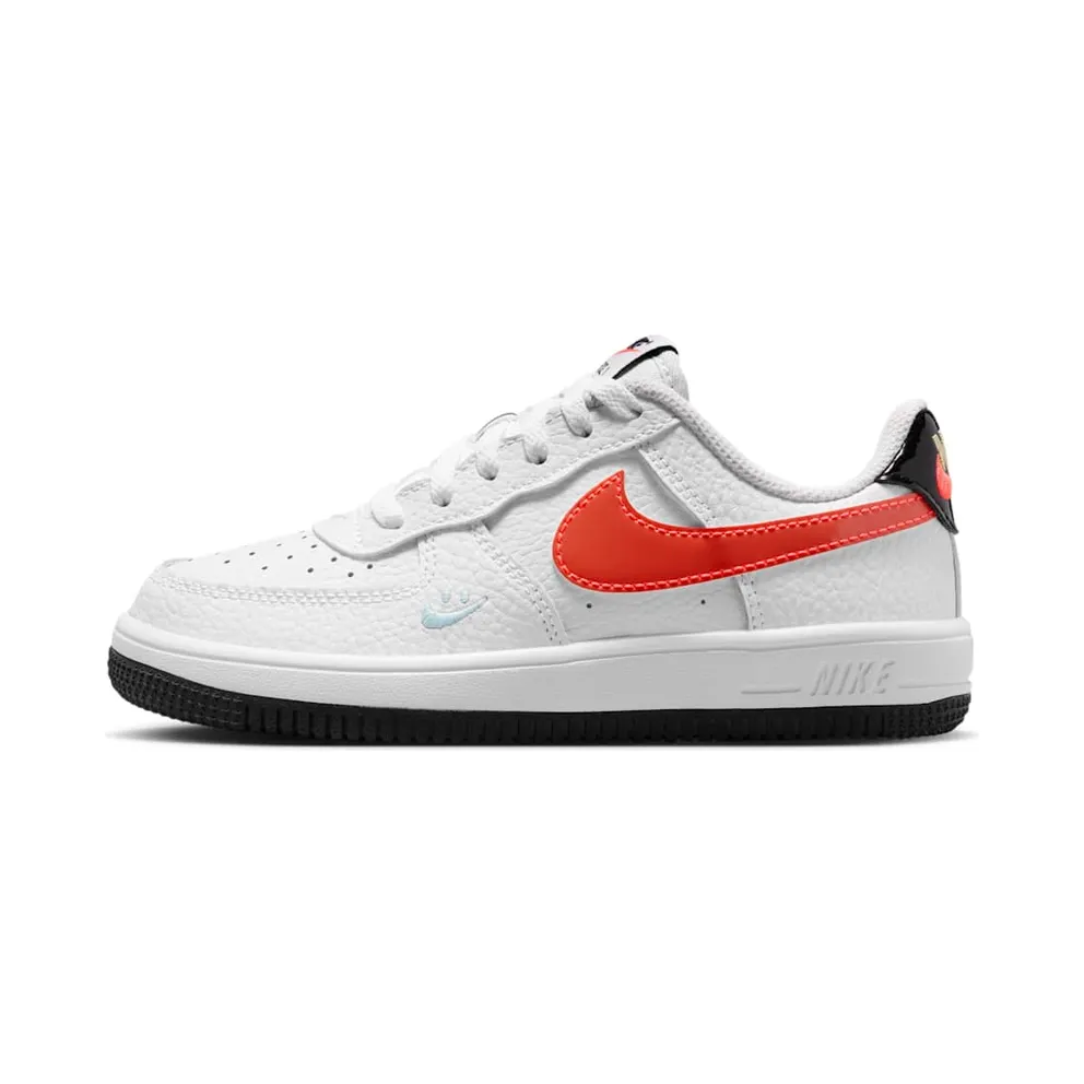 Nike Force 1 Low Smiley Swoosh White Black Flash Crimson (IV5085-100)