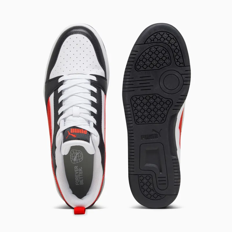 Puma Rebound V6 Laag White/Black/Red (392328-04)