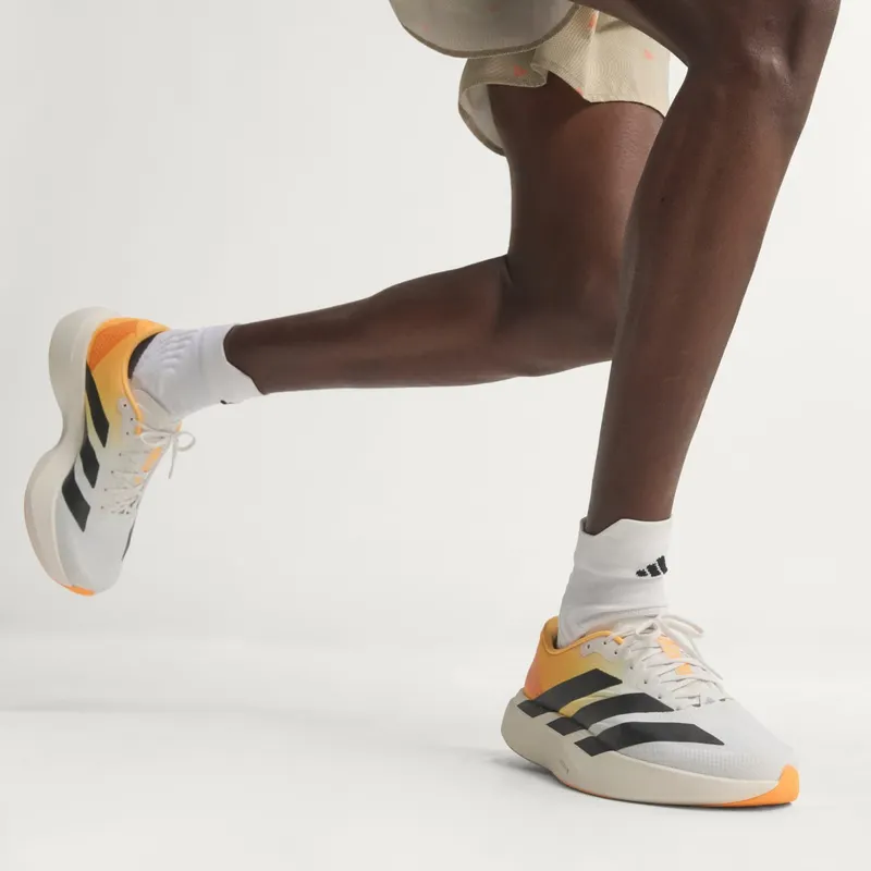 Adidas Adizero EVO SL Crystal White / Lucid Tangerine / Iron Metallic (KJ2521)