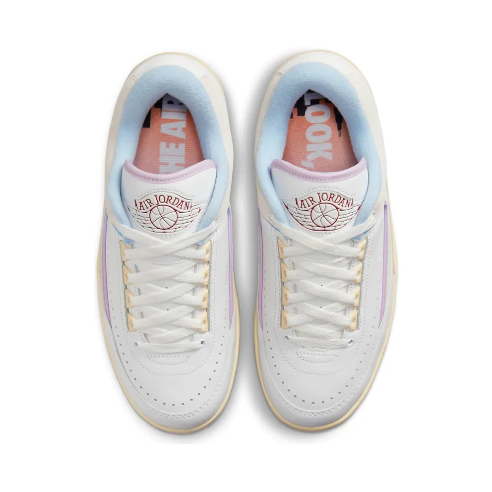 Air Jordan 2 Retro Low Summit White/Ice Blue/Iced Lilac/Varsity Red (DX4401-146)