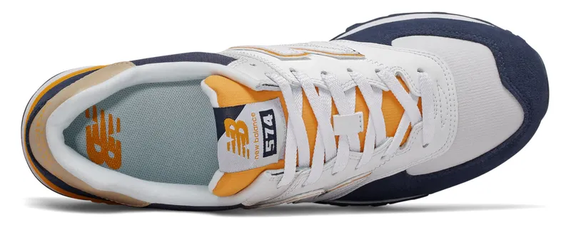 New Balance 574 White Navy Yellow White/Navy-Yellow (ML574SUR)