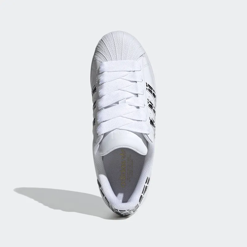 adidas Superstar White Leopard Stripes (W) Cloud White/Gold Metallic/Core Black (FV3452)