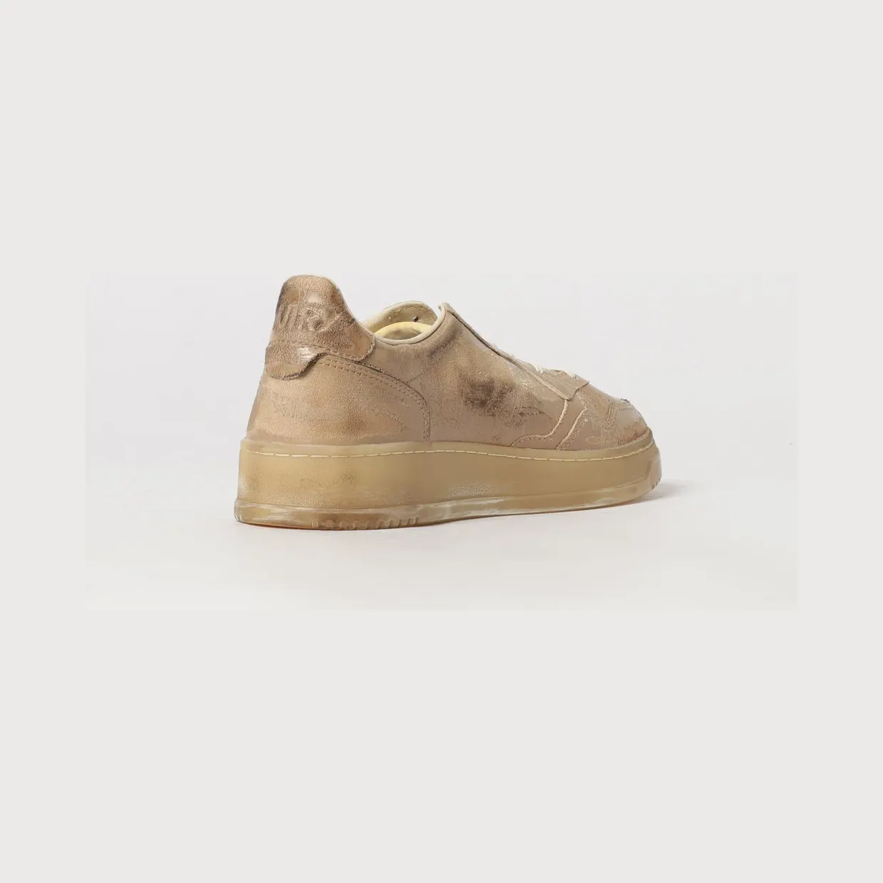 Autry Medalist Low Super Vintage Patent Leather Sneakers with Worn Effect Brown (AVLMTW01) (2)