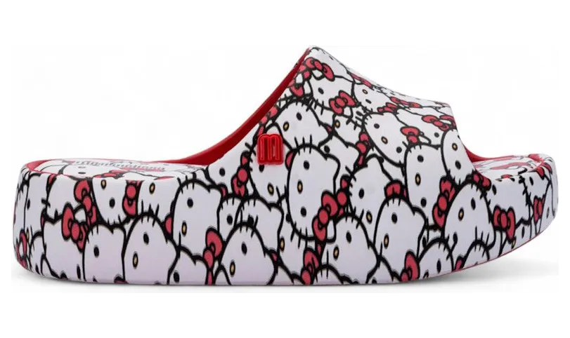 Melissa Mini Melissa Free Platform Slide Hello Kitty and Friends Red White (37875-BS341)