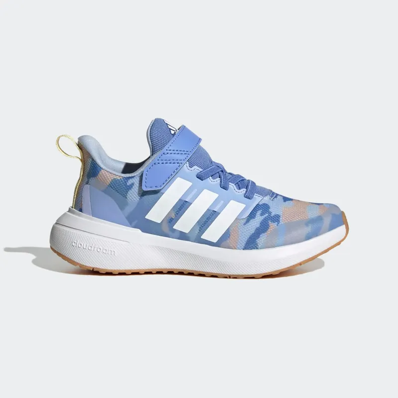 Adidas Fortarun 2.0 Cloudfoam Sport Running Elastic Lace Top Strap Blue Fusion / Cloud White / Almost Yellow (GZ9753)