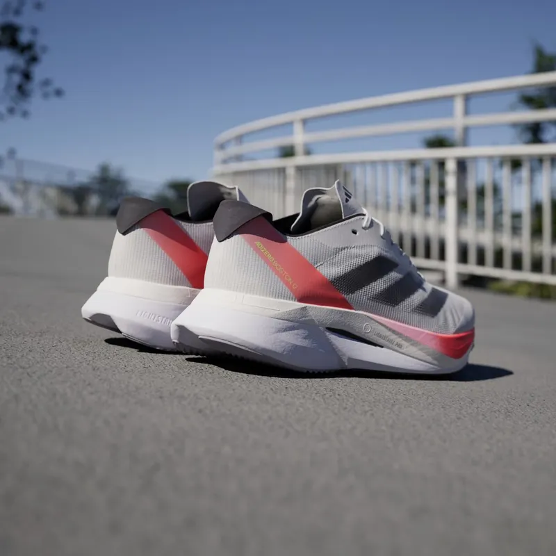 adidas Adizero Boston 12 Cloud White Aurora Met. Solar Red (IF9210)
