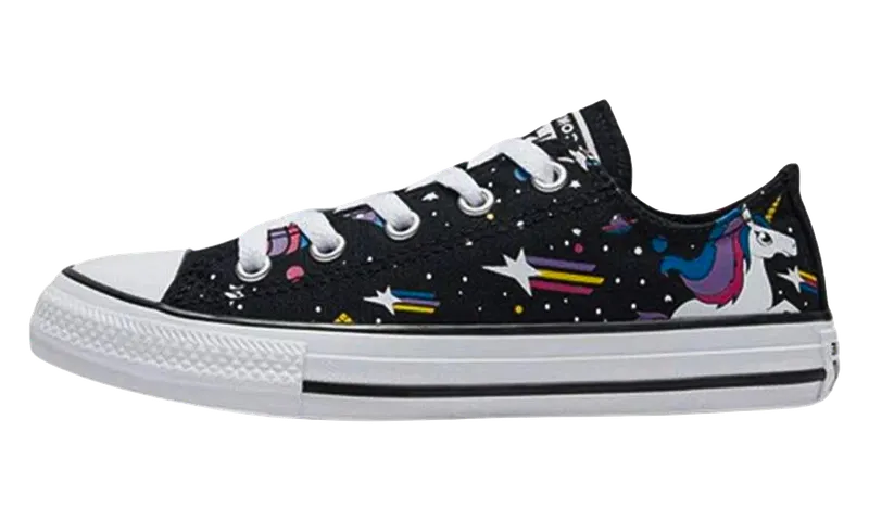 Converse Chuck Taylor All Star Ox Low-Top PS “Black / Mod Pink / White / Multicolor” (665474C)