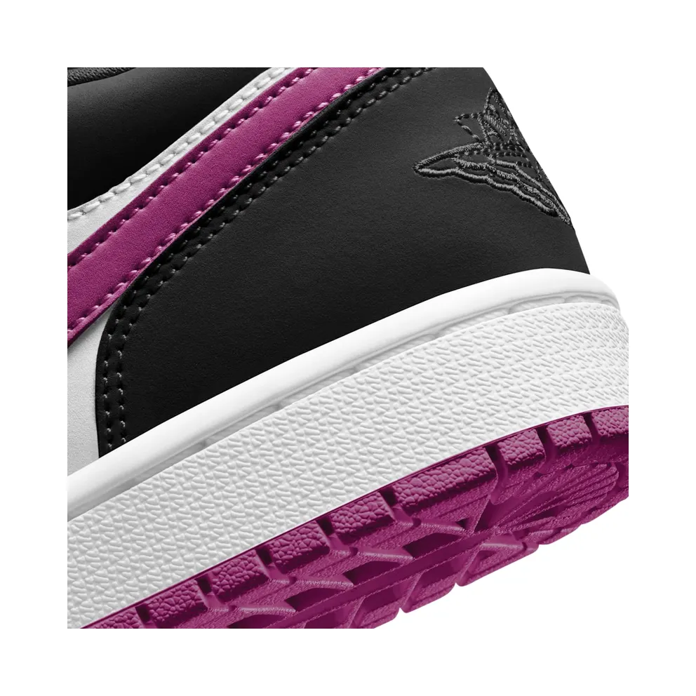 Jordan 1 Low Black Cactus Flower (W) Black/Cactus Flower-White (DC0774-005)