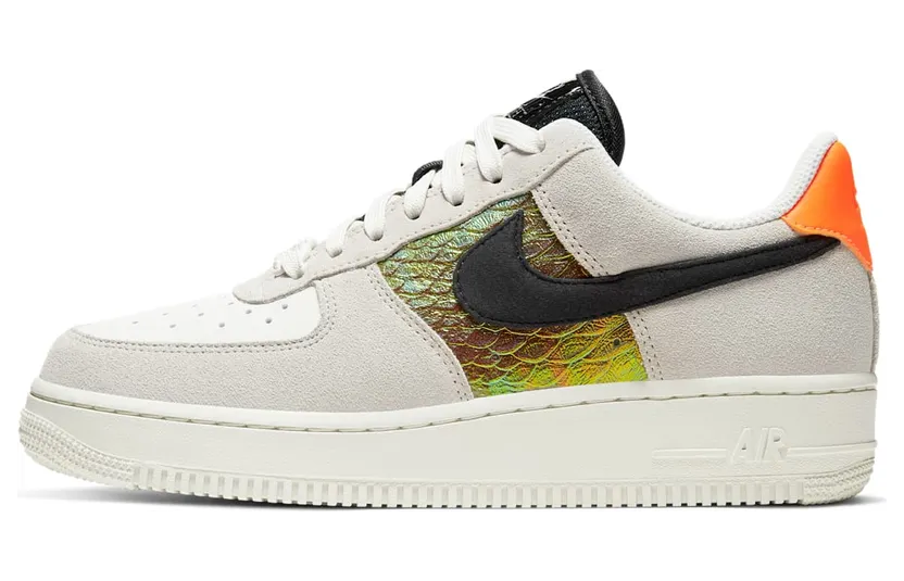 Nike Air Force 1 Low ‘Iridescent Snakeskin’ Light Bone/Sail/Hyper Crimson/Black (CW2657-001)