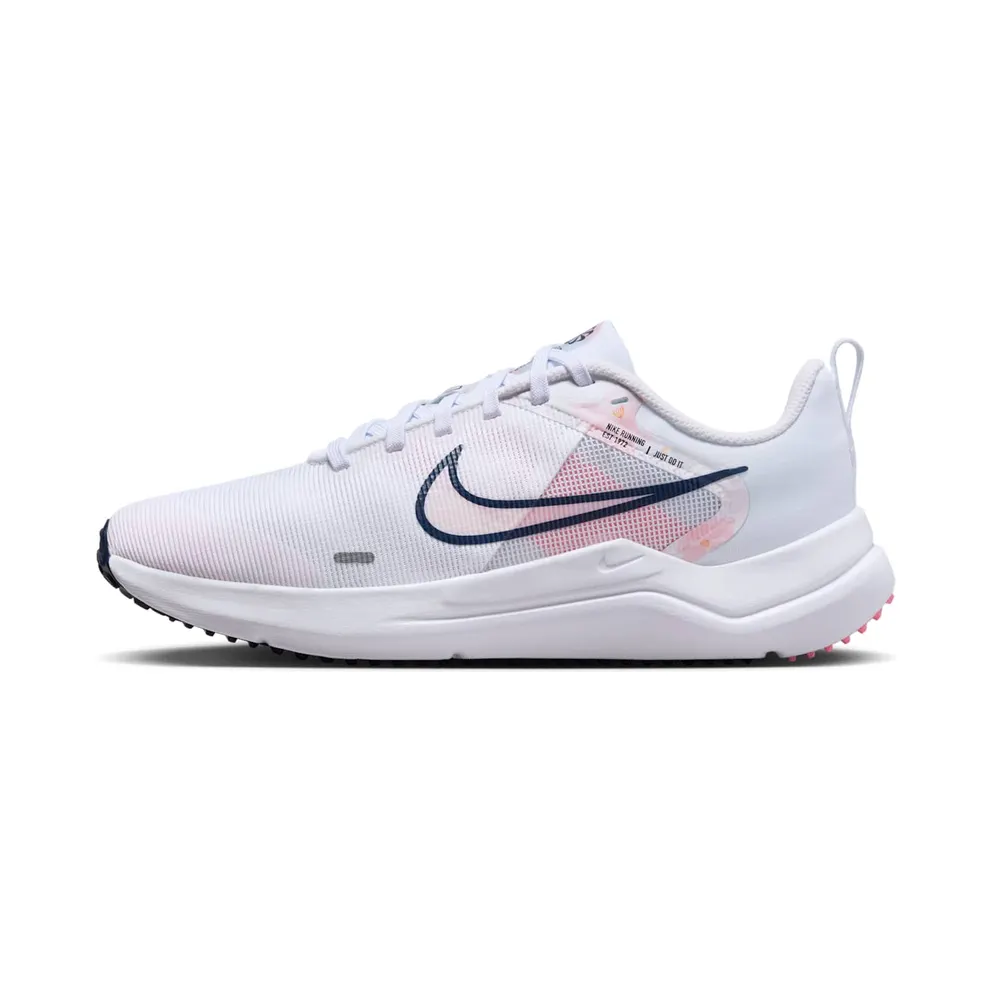 Nike Downshifter 12 PRM White Midnight Navy Pearl Pink (DX7885-100)