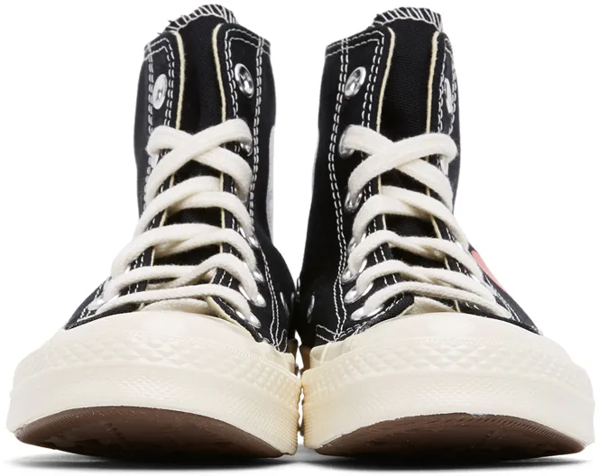Comme des Garçons Play Black Converse Edition Half Heart Chuck 70 High (K112)