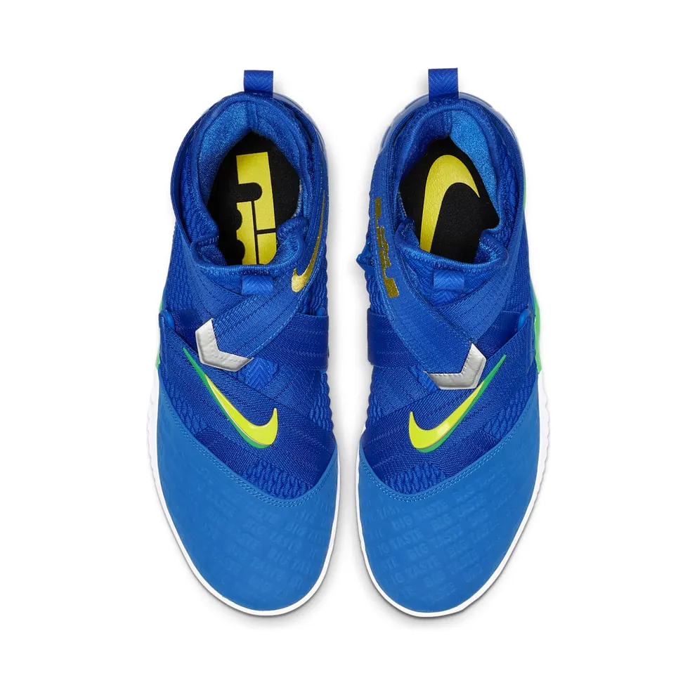 LeBron Soldier 12 Flyease “Hyper Royal / Sonic Yellow” (AV3812-400)