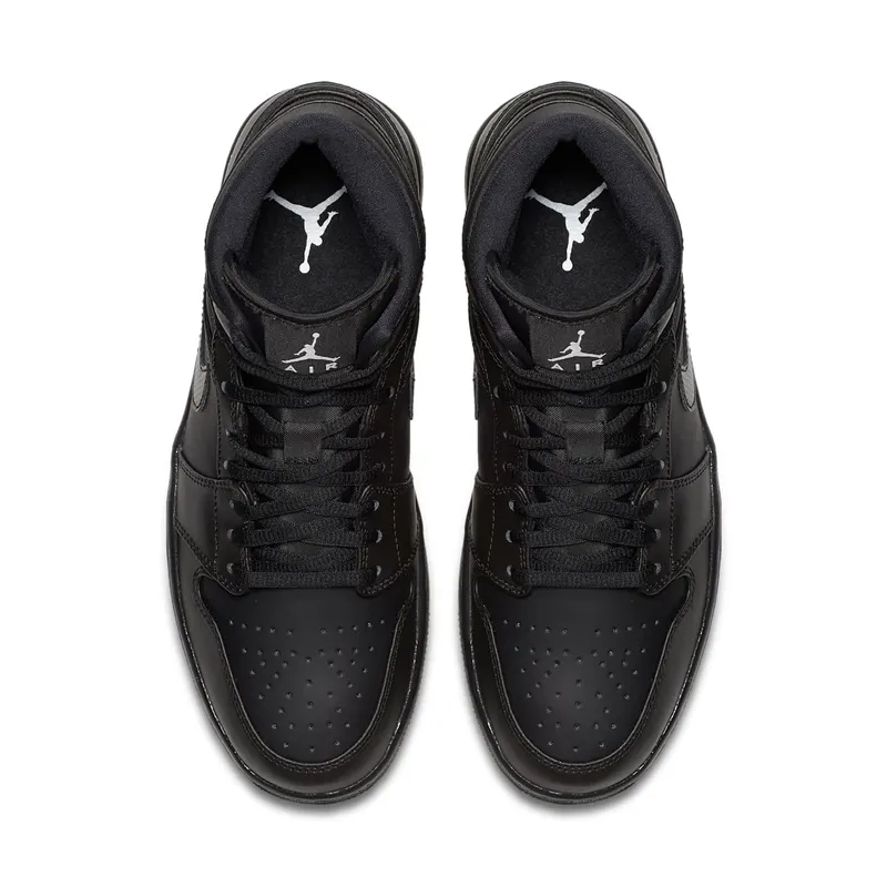 Jordan 1 Retro Mid Black (2017) Black/White (554724-034)