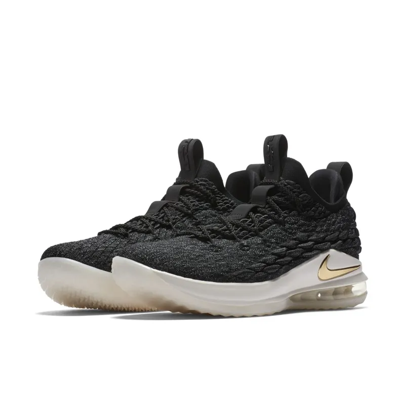 Nike LeBron 15 Low Black Gold Black/Metallic Gold-Phantom (AO1755-001)