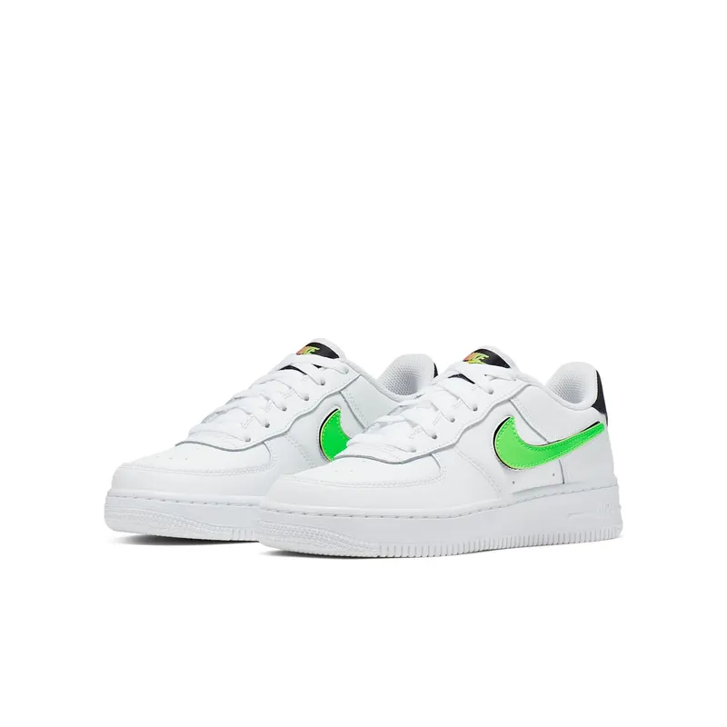 Nike Air Force 1 Low Removable Swoosh White Green Strike (GS) White/Green Strike-White-Black (AR7446-100)