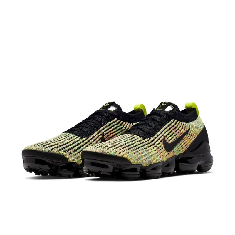 Nike Air VaporMax Flyknit 3 Multi-Color (W) Black/Black-Volt-Blue Lagoon-Racer Pink-Electro Green (AJ6910-004)