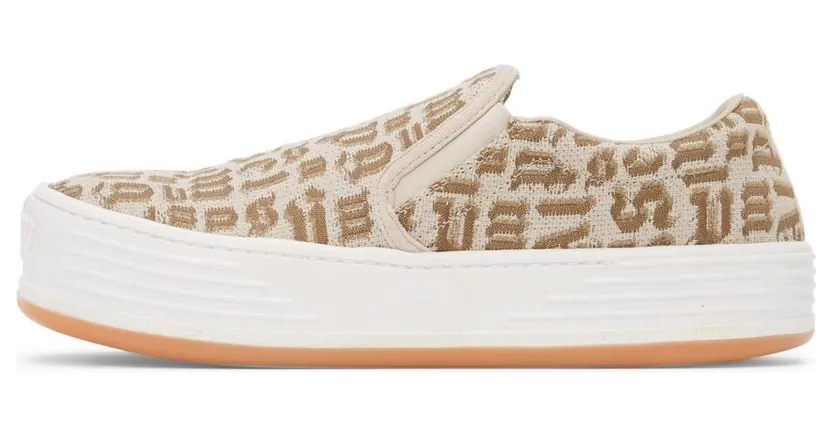 Palm Angels Beige & Brown Monogram Snow Slip Sneakers (PMIA063F21FAB0016061) (3)