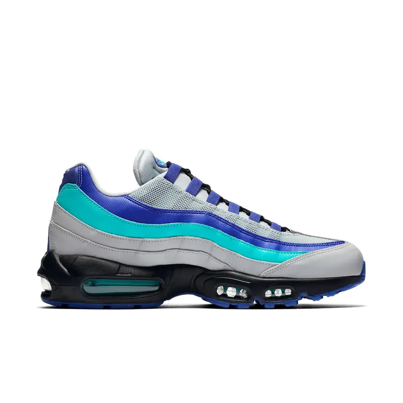 Nike Air Max 95 Wolf Grey Grape Wolf Grey/Black-Indigo Burst-Hyper Jade (AT2865-001)
