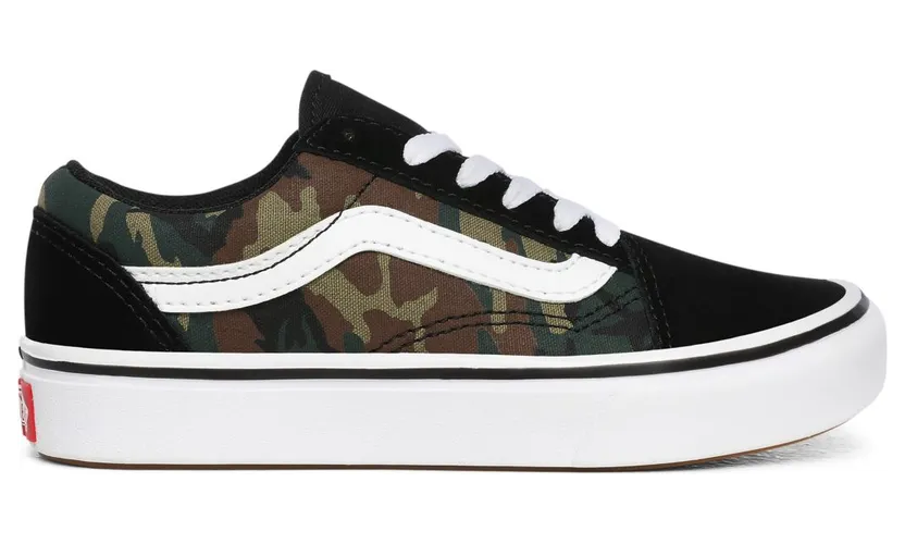 VANS Woodland Camo Comfycush Old Skool Kinderschoenen (Zwart)