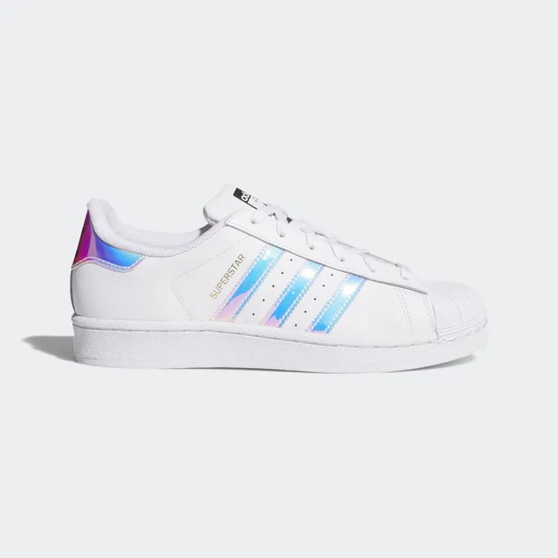 adidas Superstar White Iridescent (Youth) White/White/Silver Metallic (AQ6278)