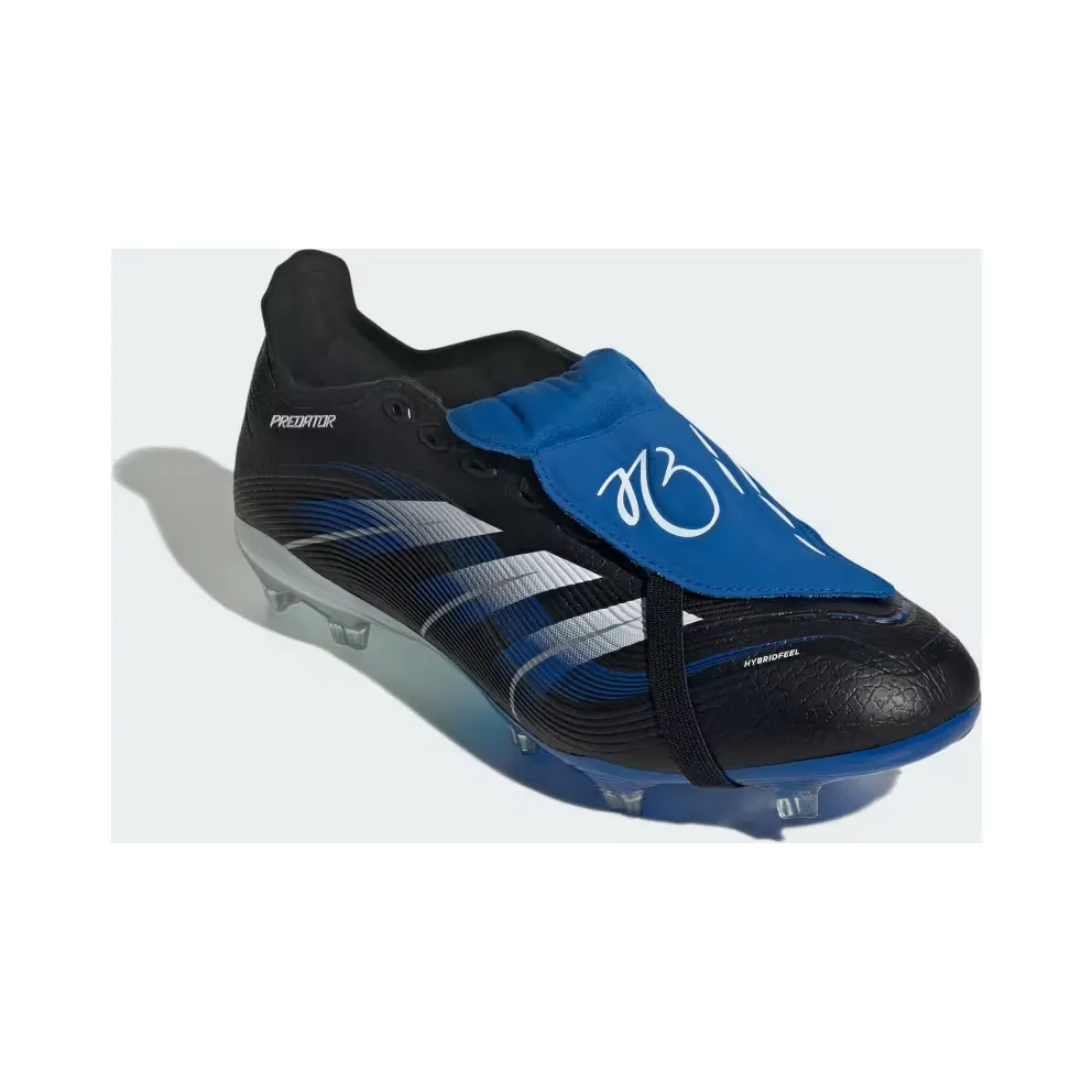 adidas Predator League Jude Bellingham Fold-over Tongue Firm/multi-ground Boots “Core Black / Cloud White / Glow Blue” (JS4270)