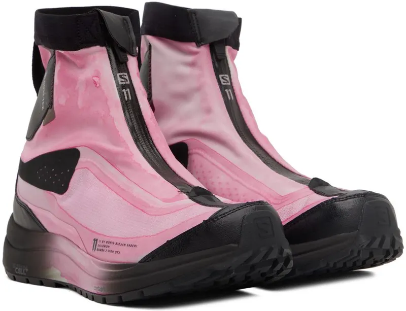 11 by Boris Bidjan Saberi Pink Salomon Edition Bamba2 High GTX Sneakers (217 11xS)