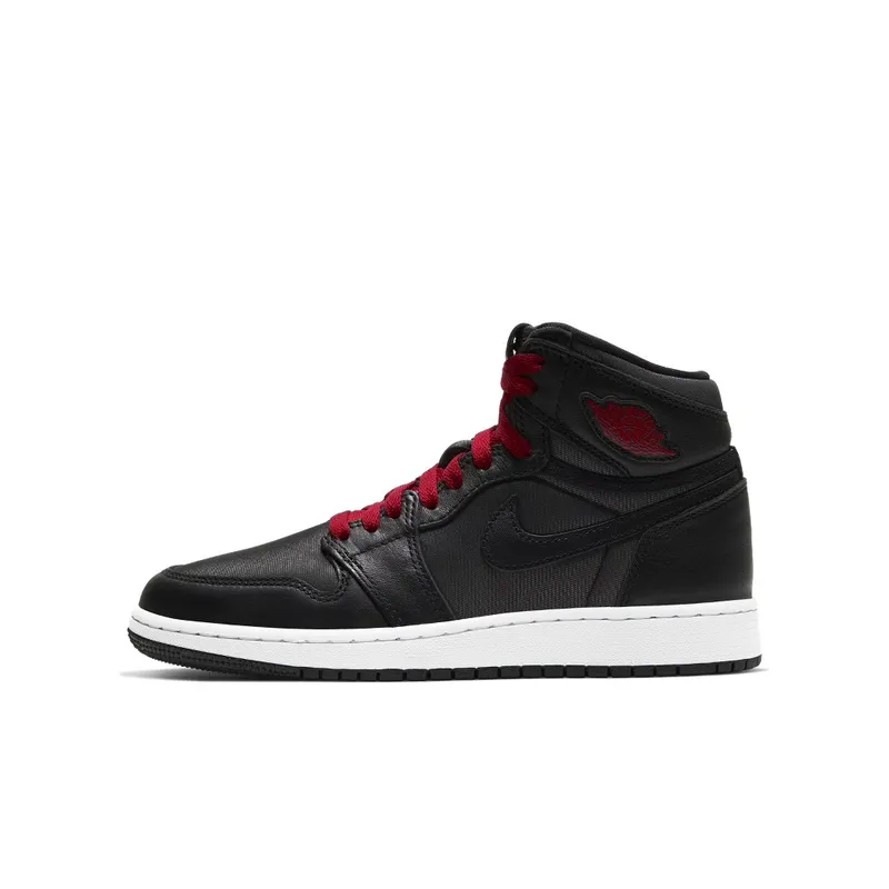 Air Jordan Nike AJ I 1 Retro High OG Black Red (GS) (2020) (575441-060)