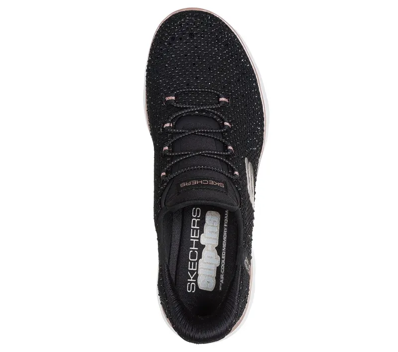 Skechers Slip-ins: Summits – Brilliant Shine Sneaker Black/Roos Gold